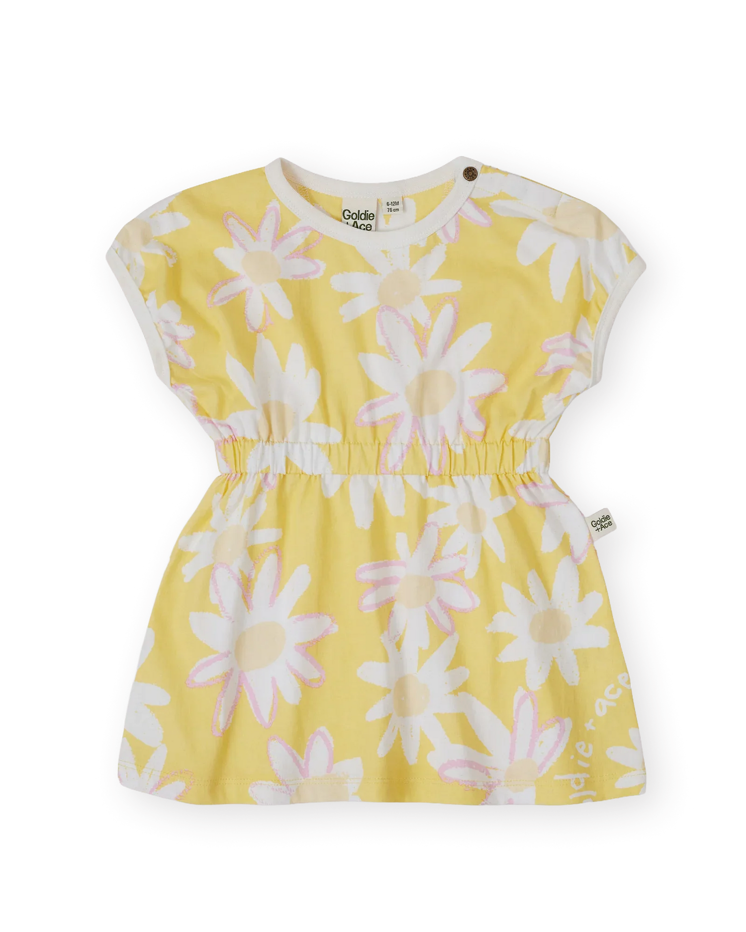Buttercup Daisy Tammy T-shirt Dress Butter Yellow - Goldie+Ace