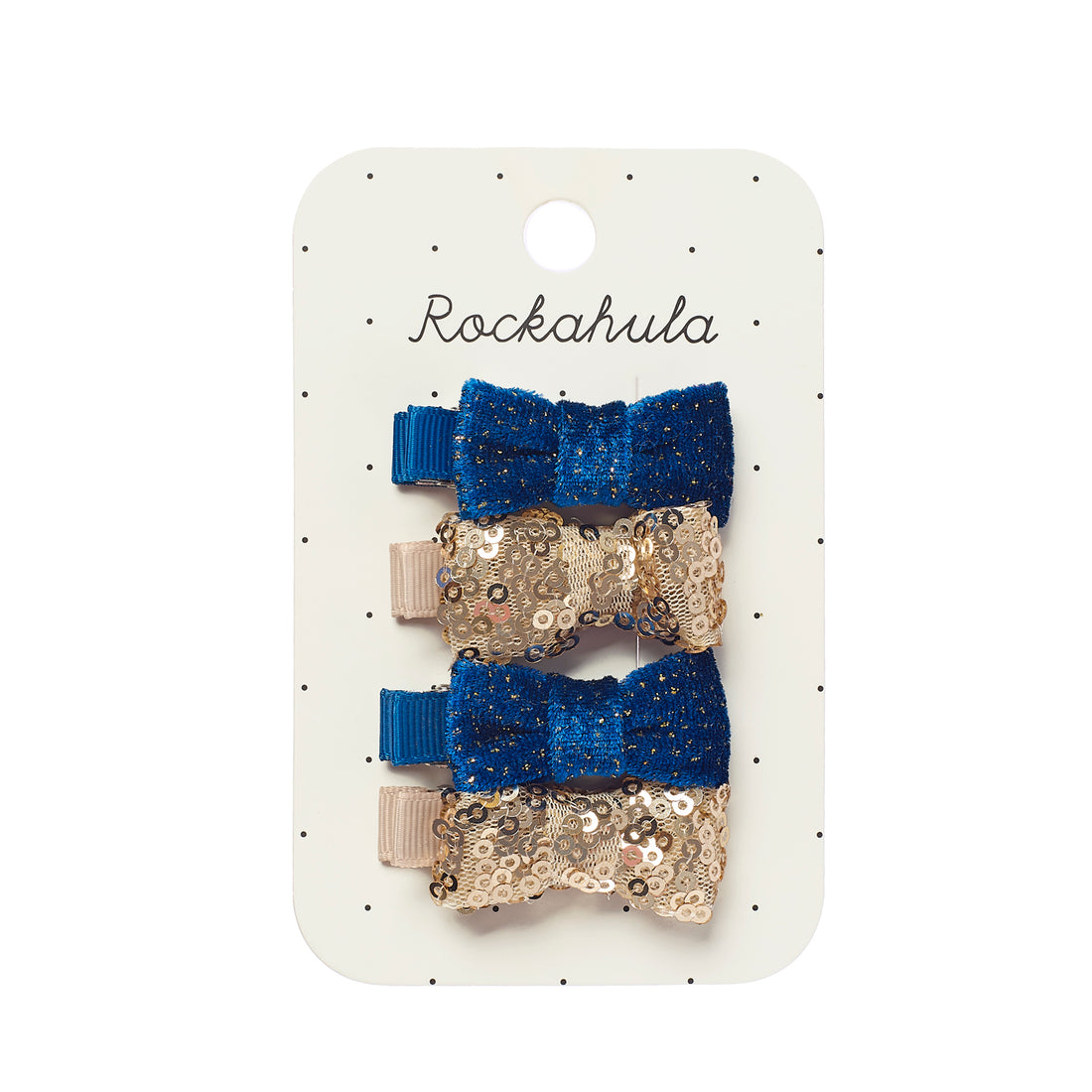 Sequin &amp; Velvet Mini Bow Clip Set