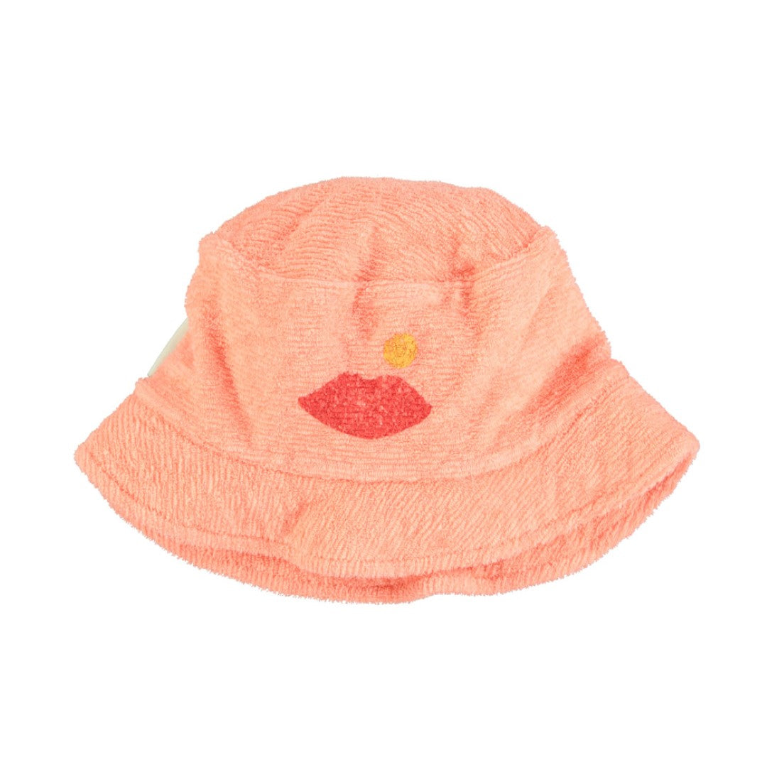Hat Coral Lips Print