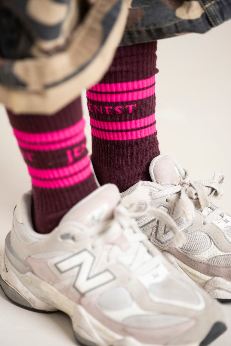 Jenest Sport Socks Cherry Bordeaux