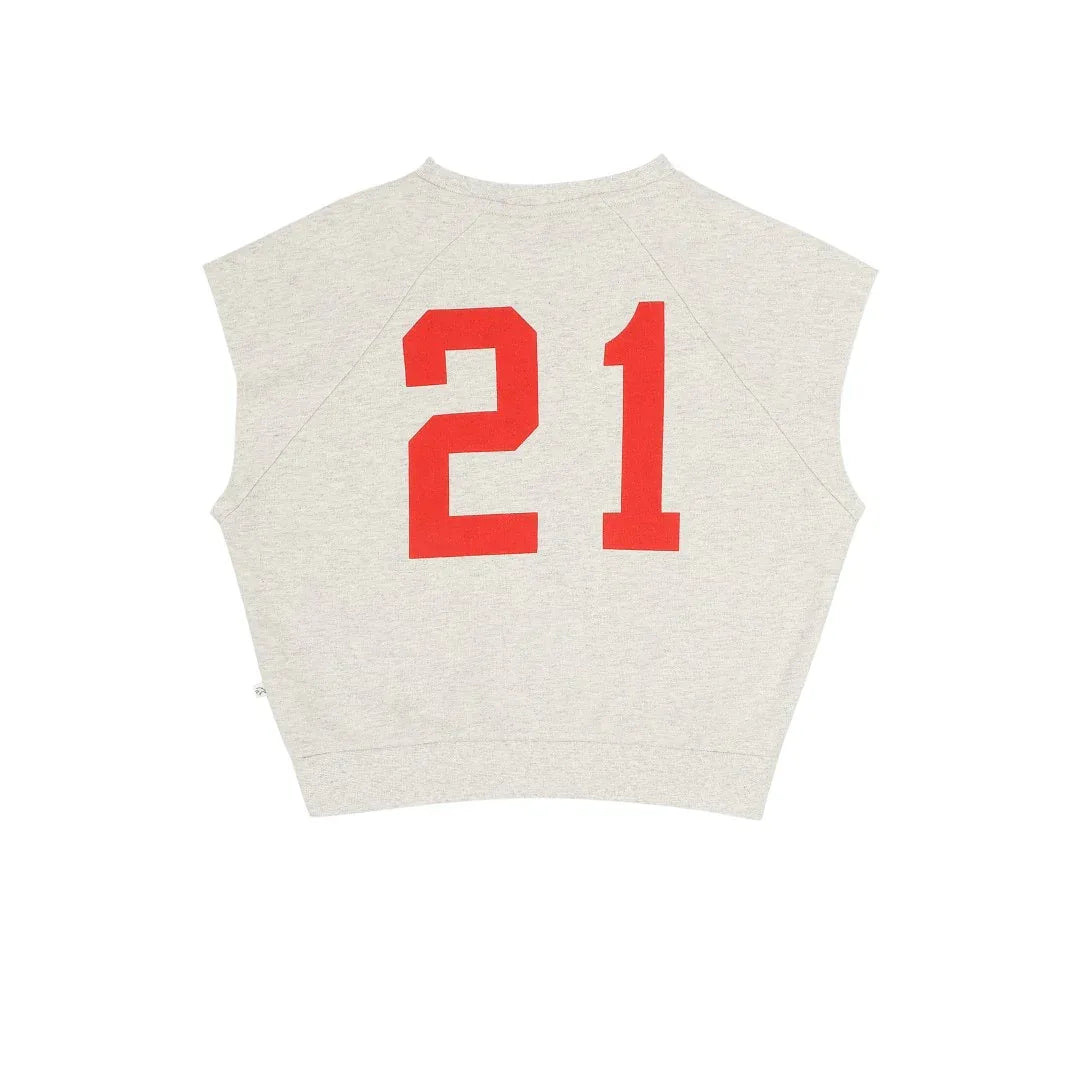 Joey Sleeveless Sweater Grey Melange - Jenest