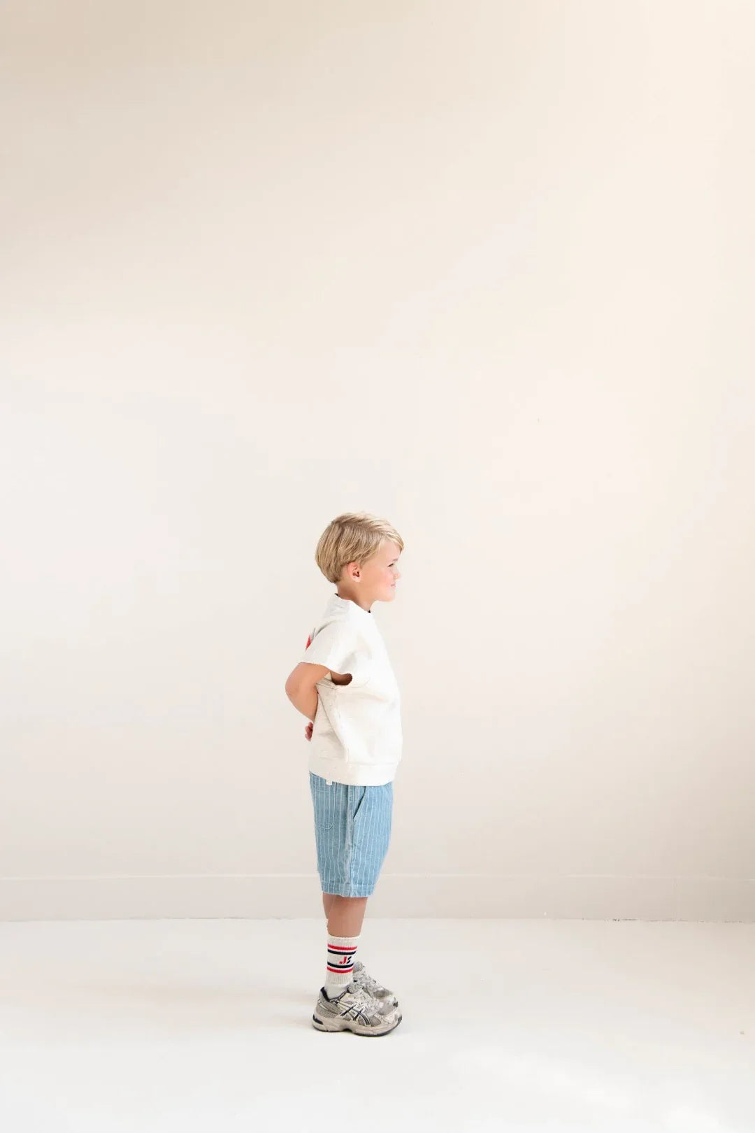 Knox Stripe Shorts Indigo Stripe - Jenest