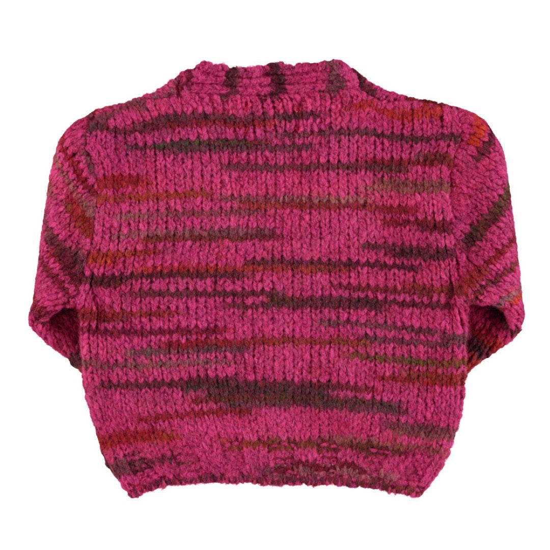 Knitted Cardigan Multicolor Fuschia
