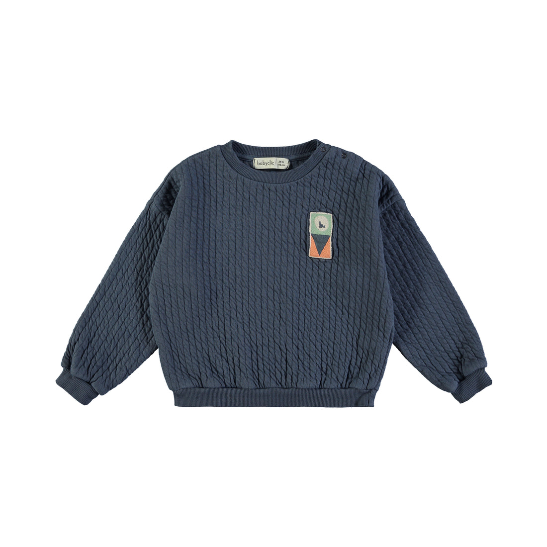 Sweatshirt Quilted Night Blue