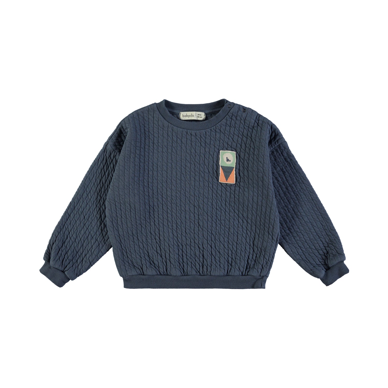 Sweatshirt Quilted Night Blue