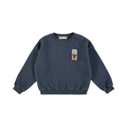 Sweatshirt Quilted Night Blue