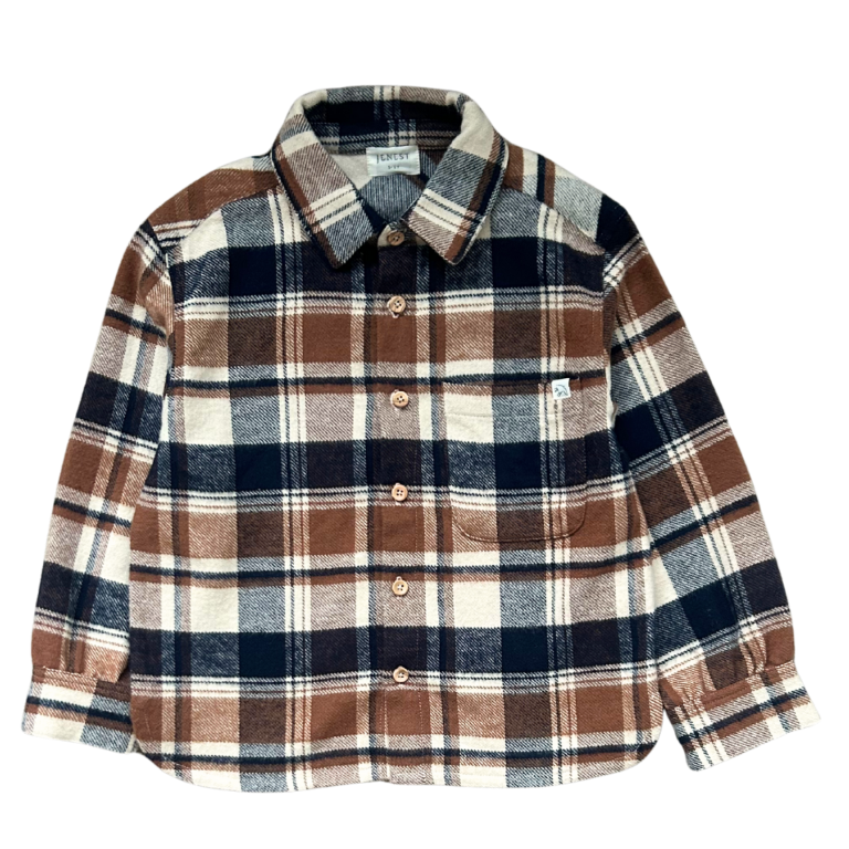 Lef Shirt Off White Blue Brown