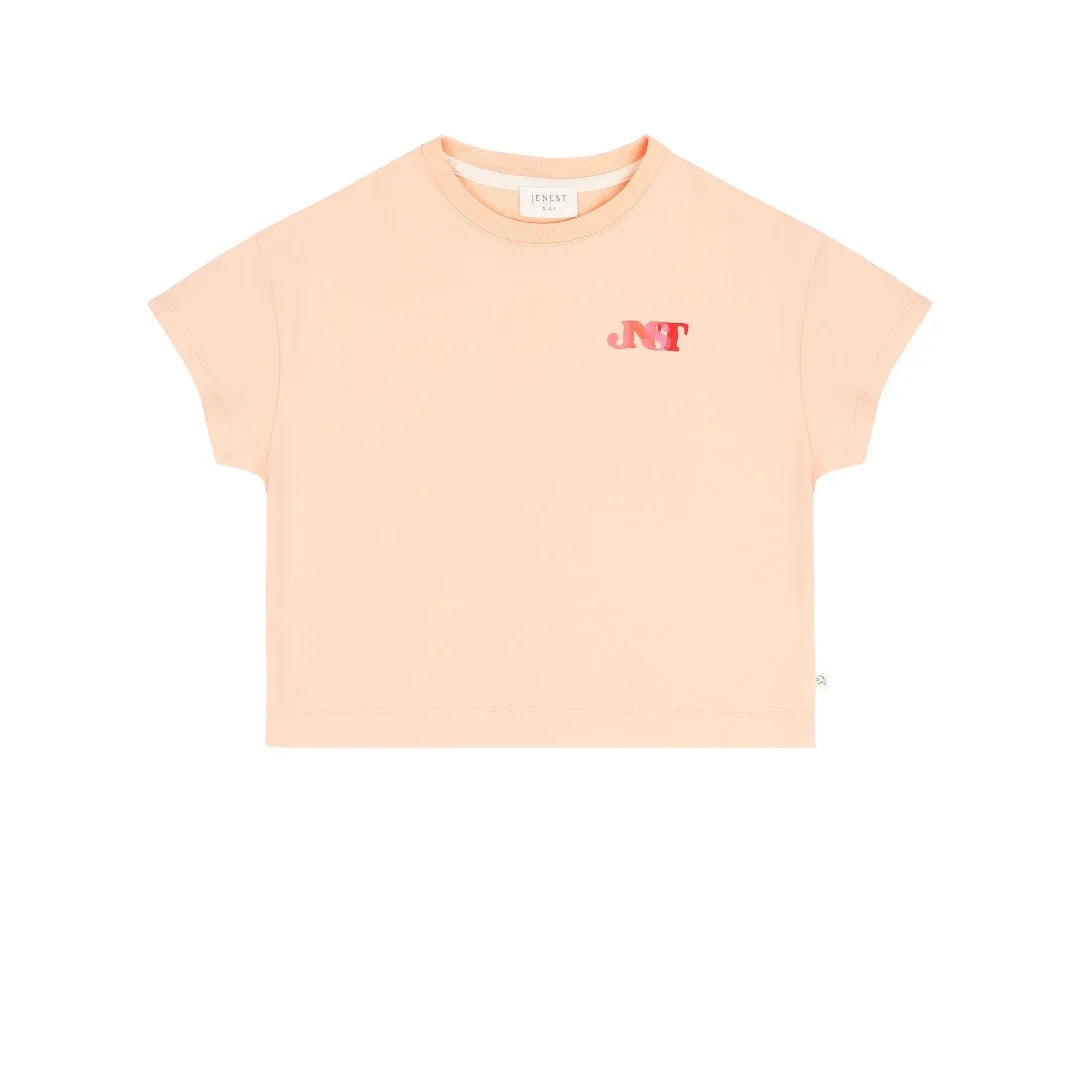 Livia T-shirt Peach Orange - Jenest
