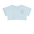 Lizzy Cropped T-shirt Water Blue - Jenest