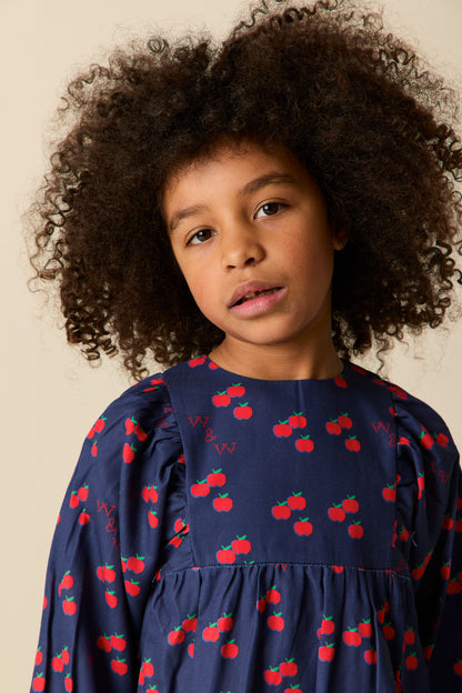 Harriet Dress Navy Apple