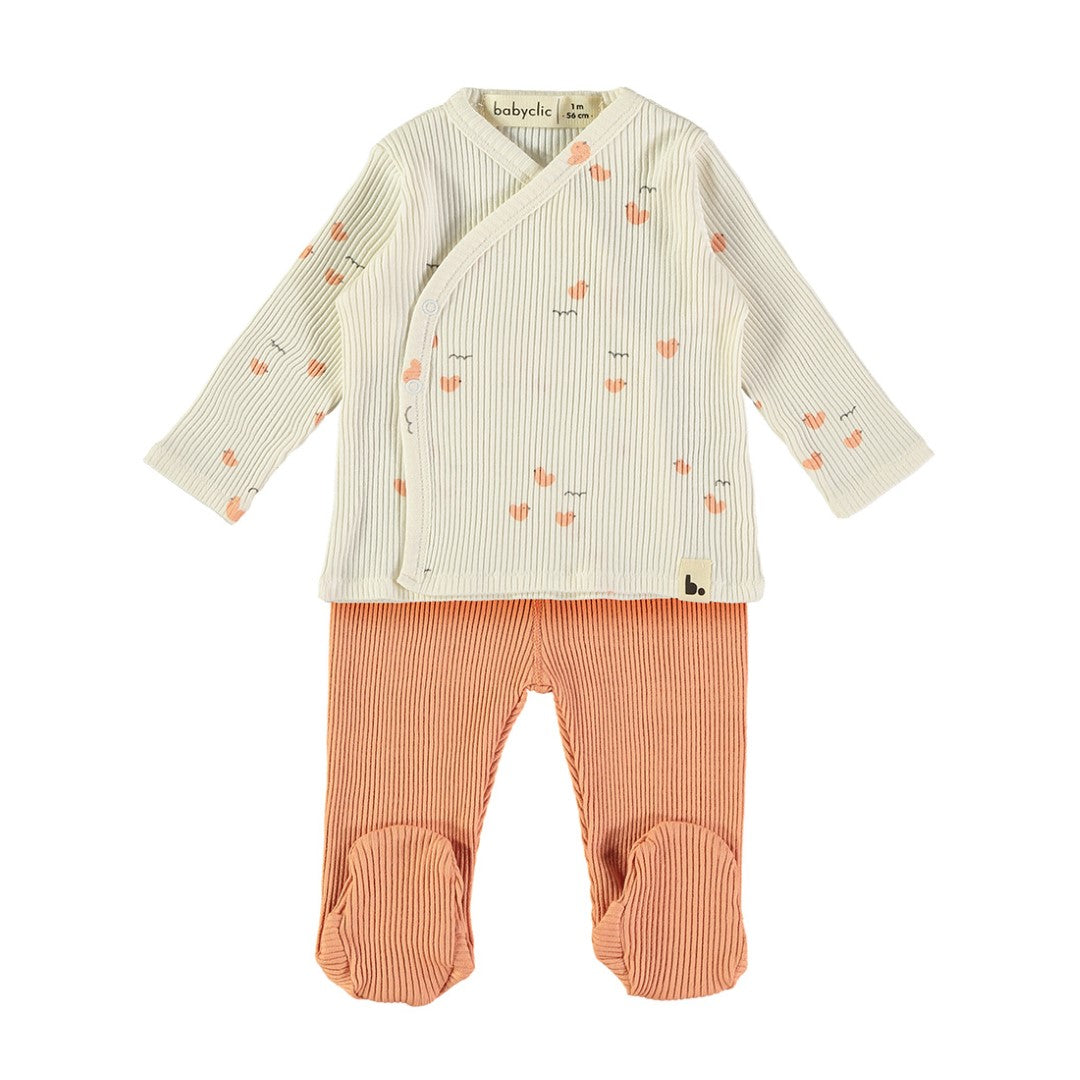 Baby Jacket And Pants Lovely Ducks Apricot