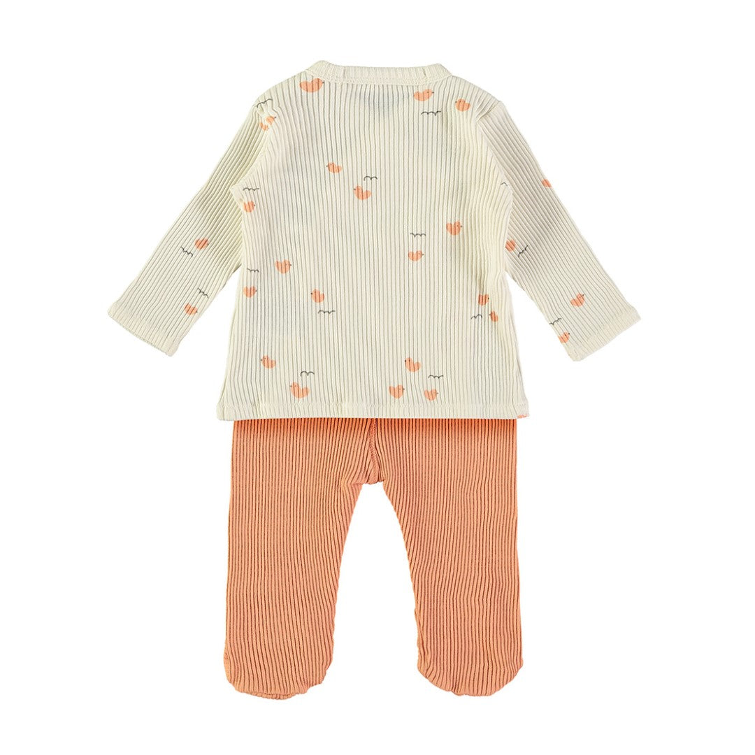 Baby Jacket And Pants Lovely Ducks Apricot
