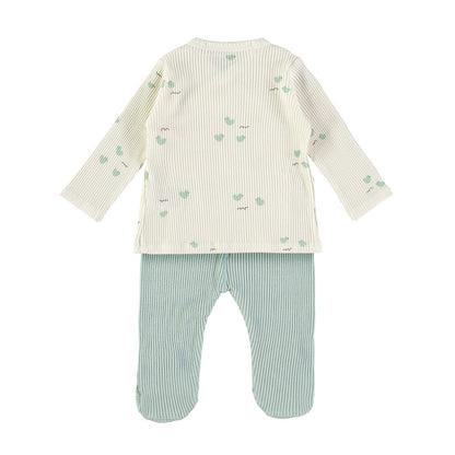 Baby Jacket And Pants Lovely Ducks Green