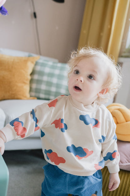 Baby Sweatshirt Little Clouds Cream