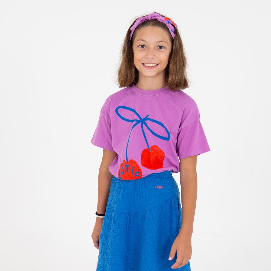 Wide Fit T-shirt Lotie Cherries Magenta
