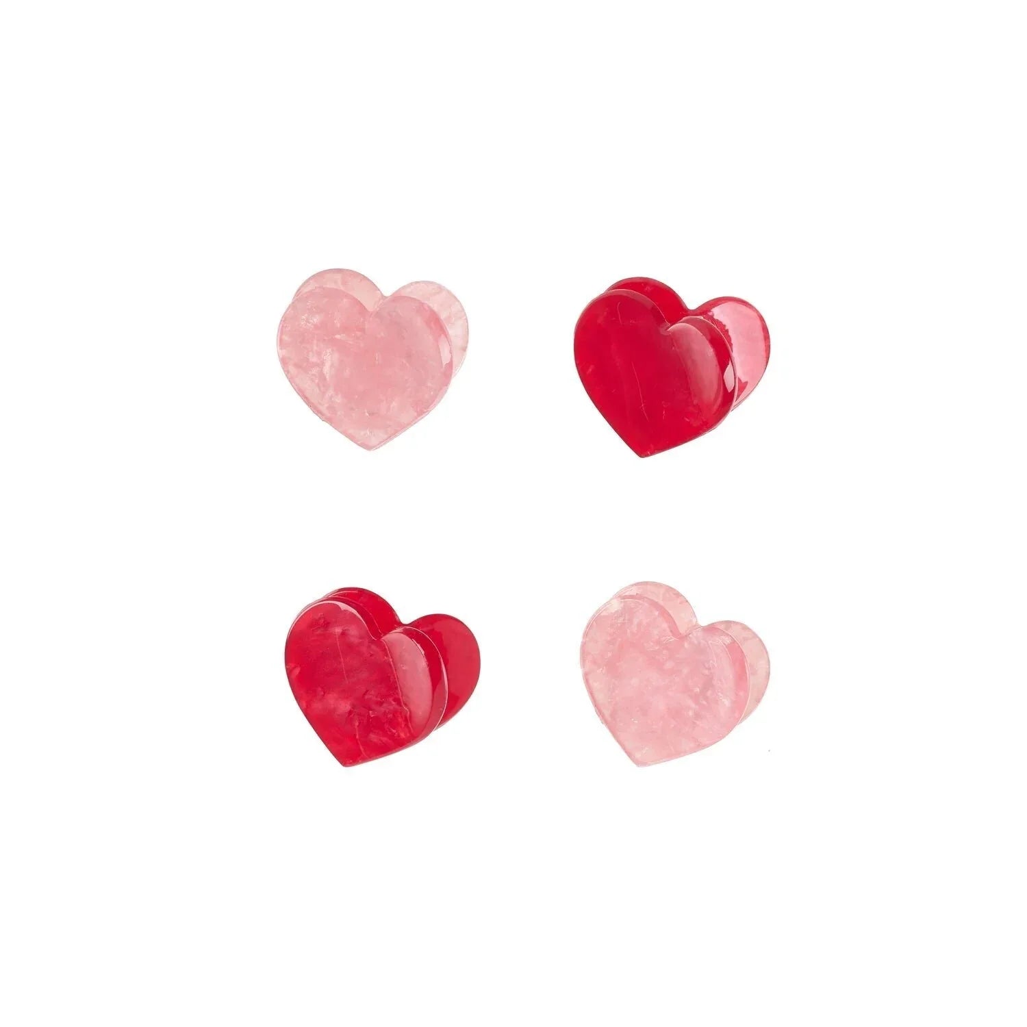 Love Heart Claw Clip 4 Pack - Rockahula