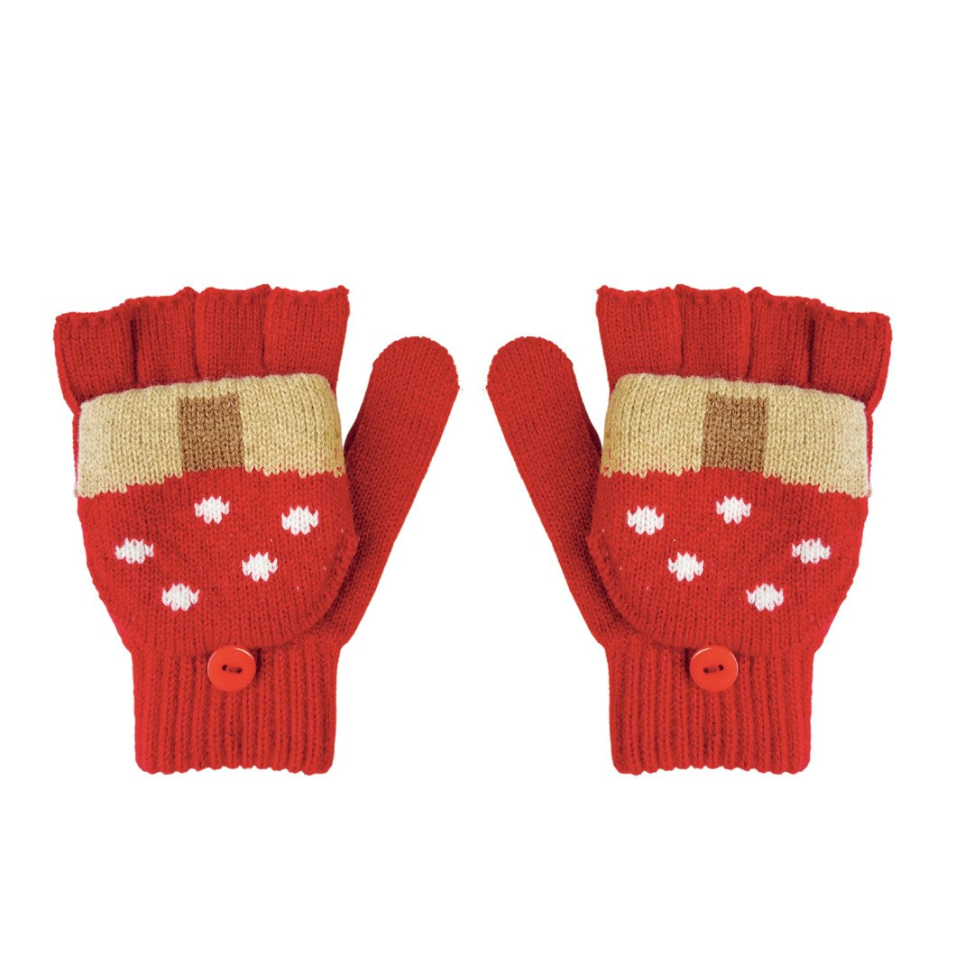 Toadstool Knitted Gloves