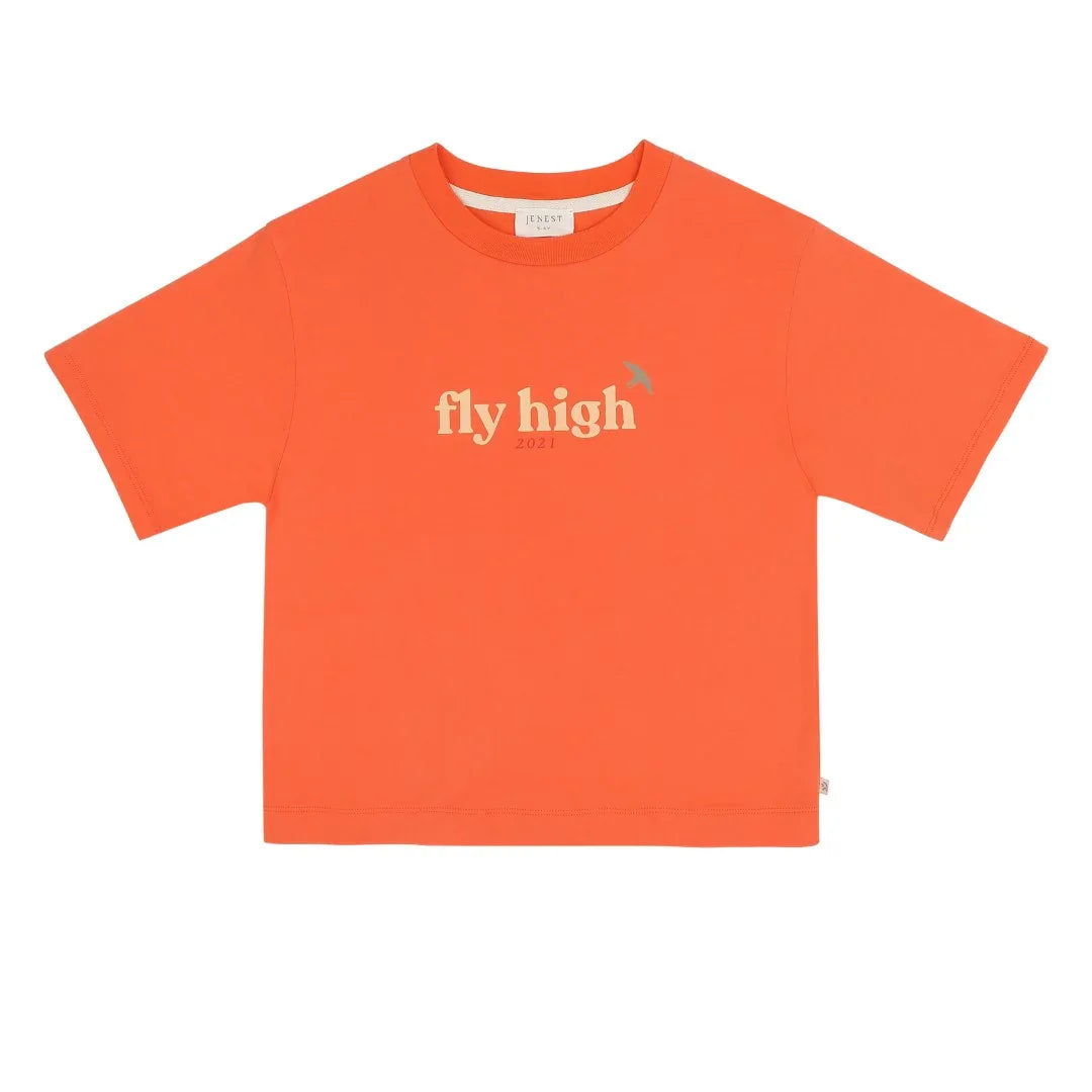 Mase T-shirt Coral Orange - Jenest