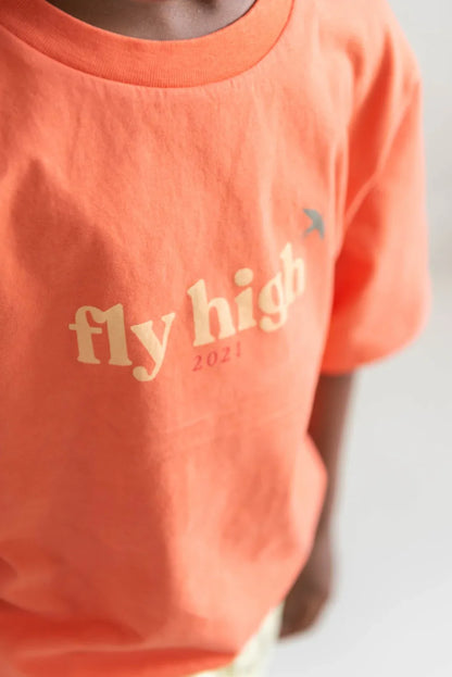 Mase T-shirt Coral Orange - Jenest