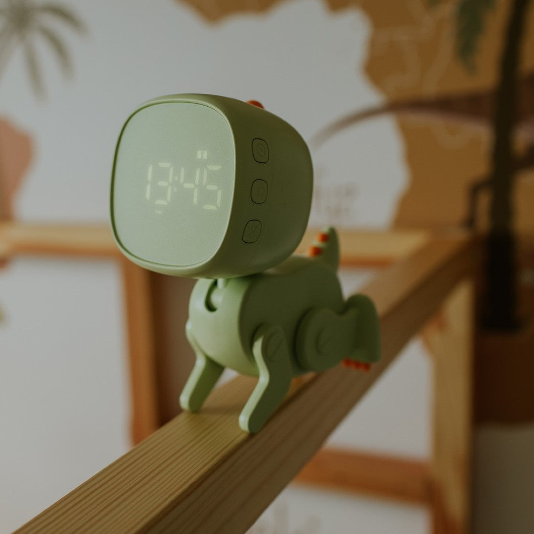 Alarm Clock Robo Dino Green