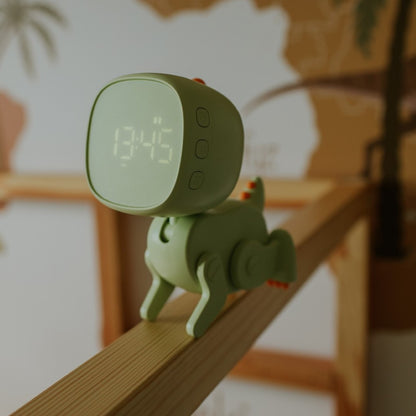 Alarm Clock Robo Dino Green