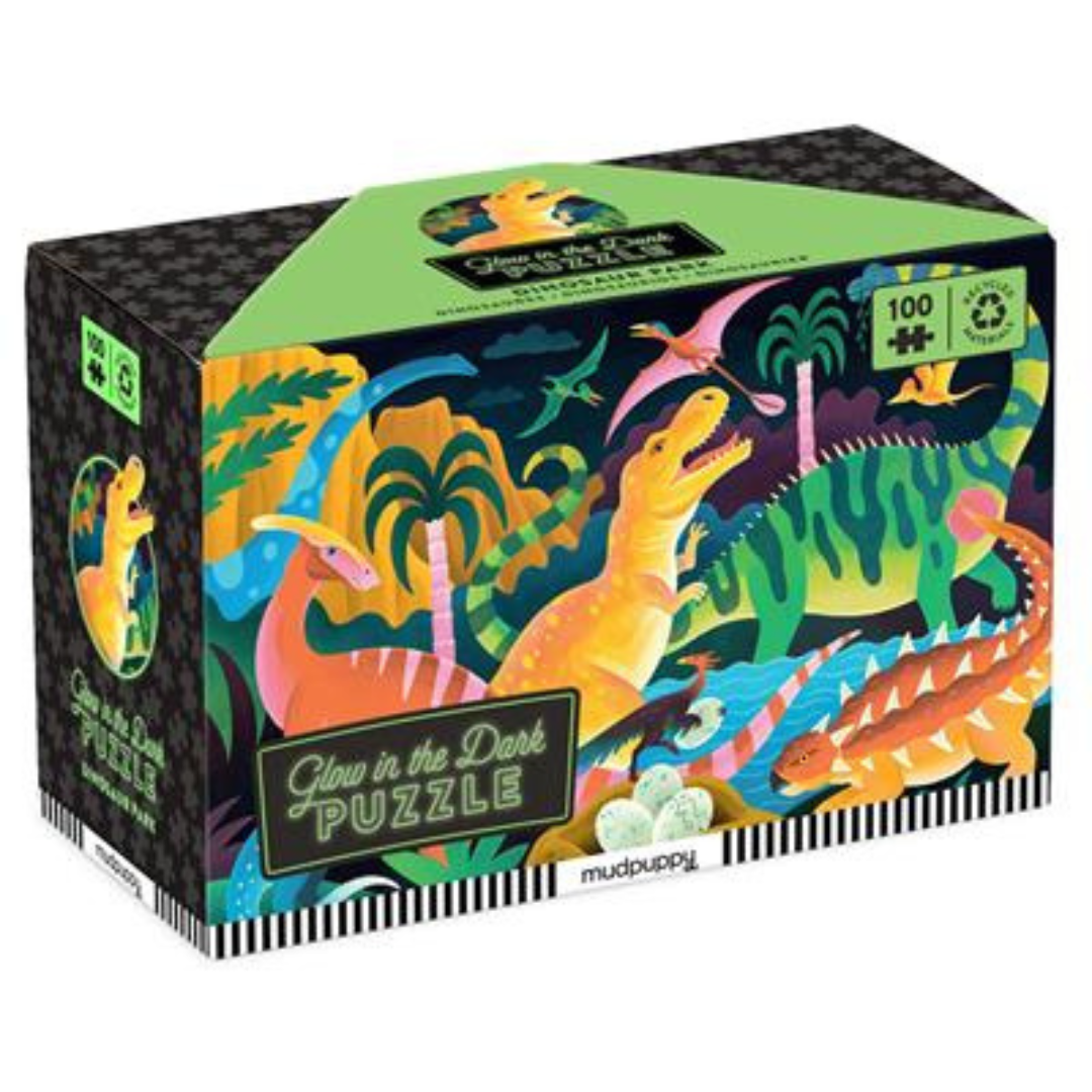 Glow In The Dark Dinosaurs Puzzle 100pcs