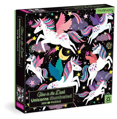 Glow In The Dark Unicorns Illuminated Puzzle 300pcs