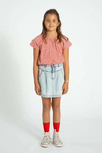 Short Skirt Blue Light Denim - Piupiuchick