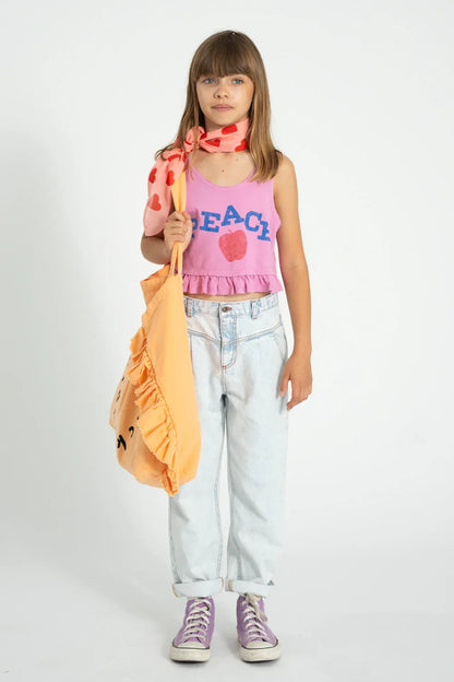 Top Pink With Peace Print - Piupiuchick