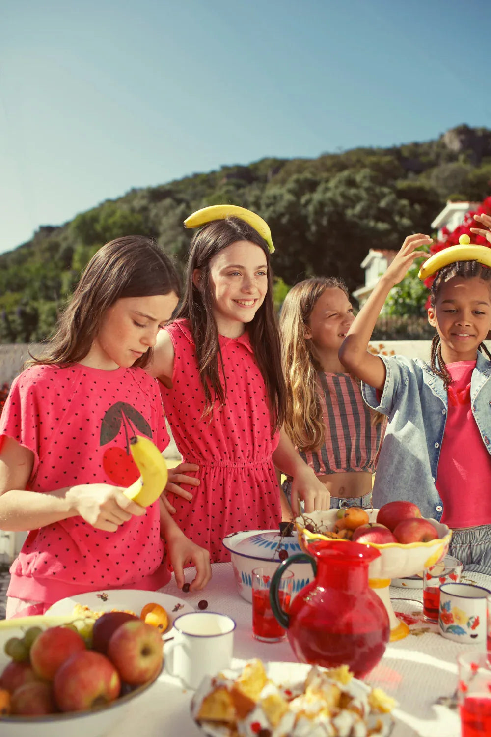 Sleeveless Top Pink With Amour Print - Piupiuchick