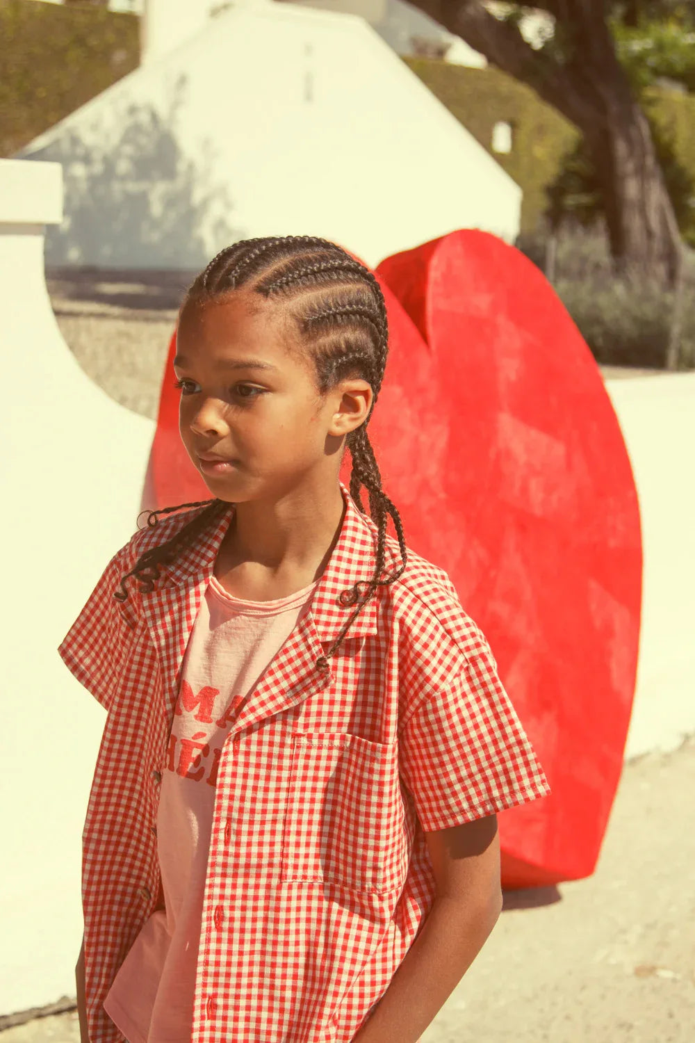 Hawaiian Shirt Red And Ecru Checkered - Piupiuchick
