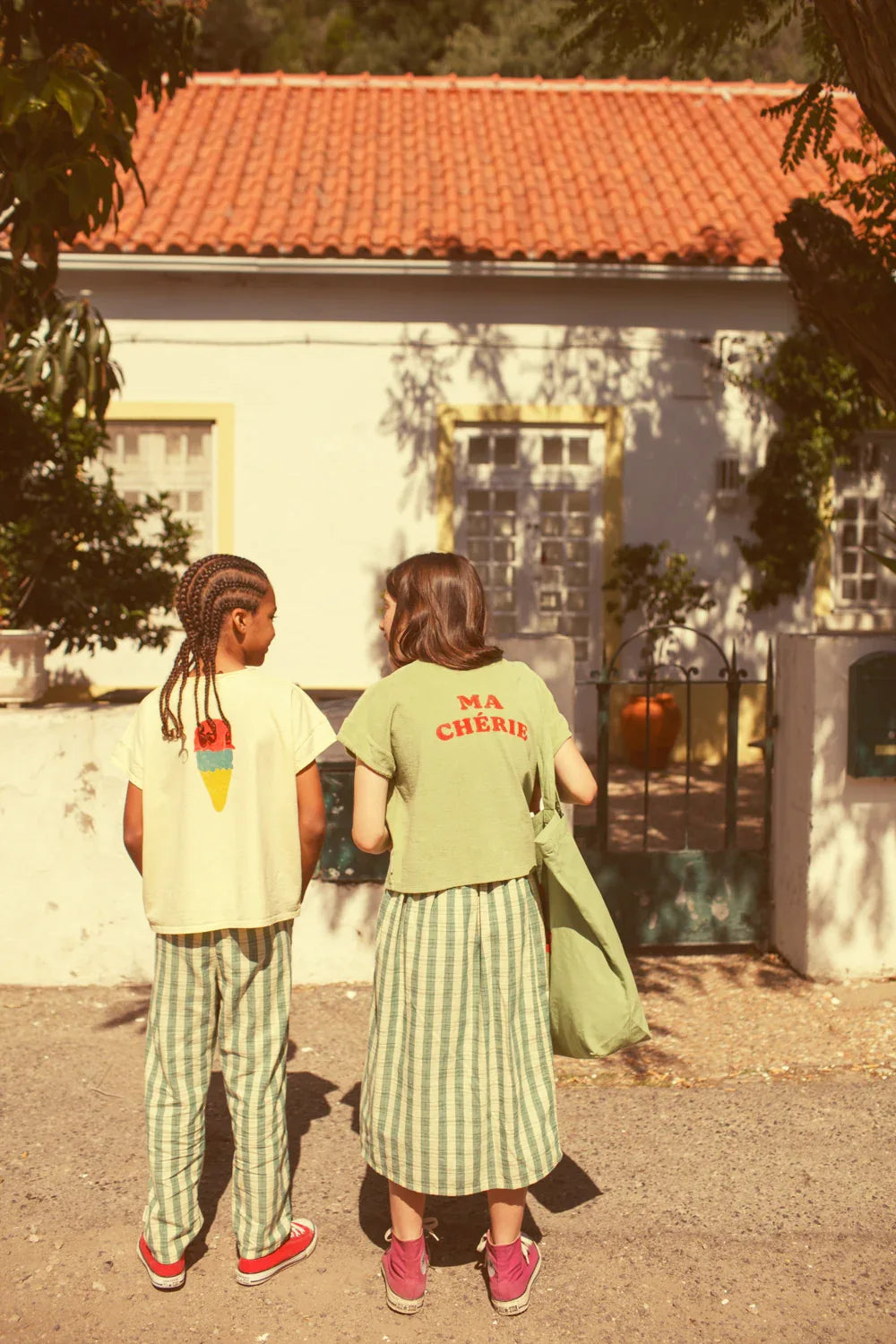 T-shirt Light Yellow With Beach Bar Print - Piupiuchick