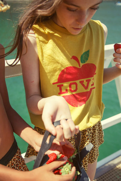 Shorts Mustard Animal Print - Piupiuchick