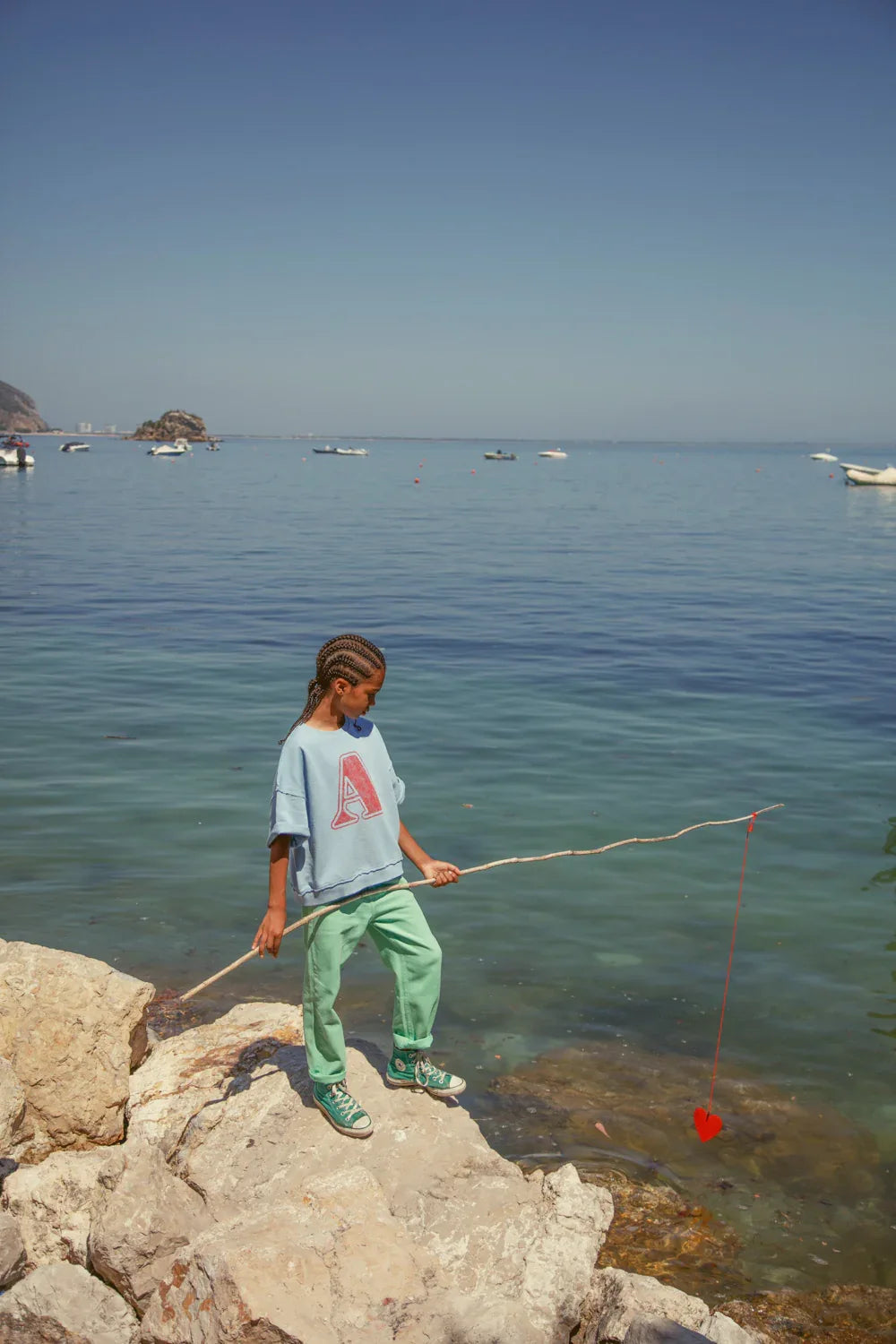 Short Sleeve Sweatshirt Blue With A Print - Piupiuchick