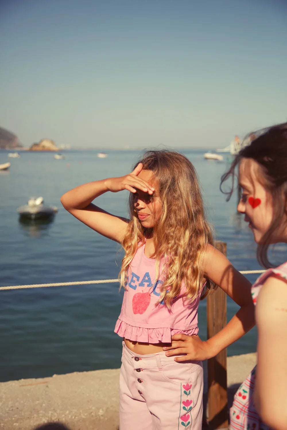 Top Pink With Peace Print - Piupiuchick