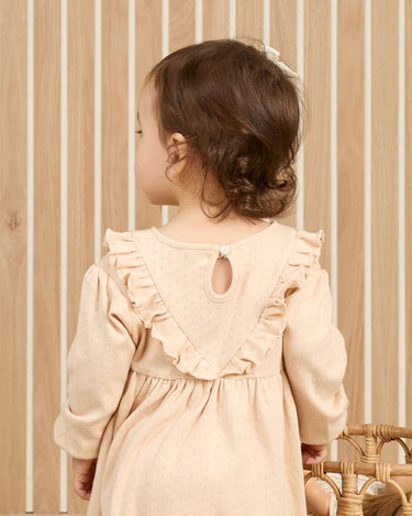 Long Sleeve Ruffle V Dress Shell