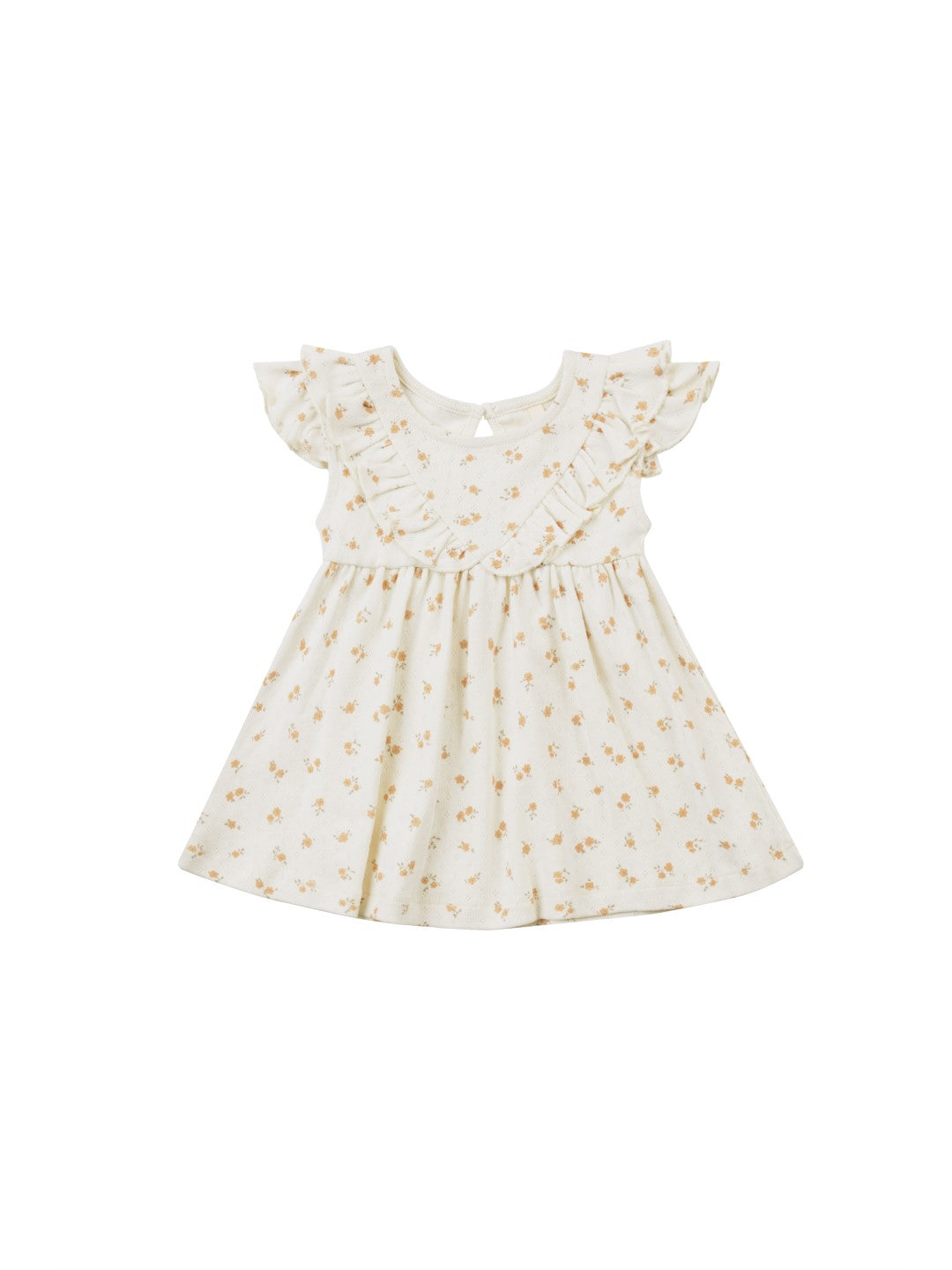 Sleeveless Ruffle V Dress Ditsy Melon