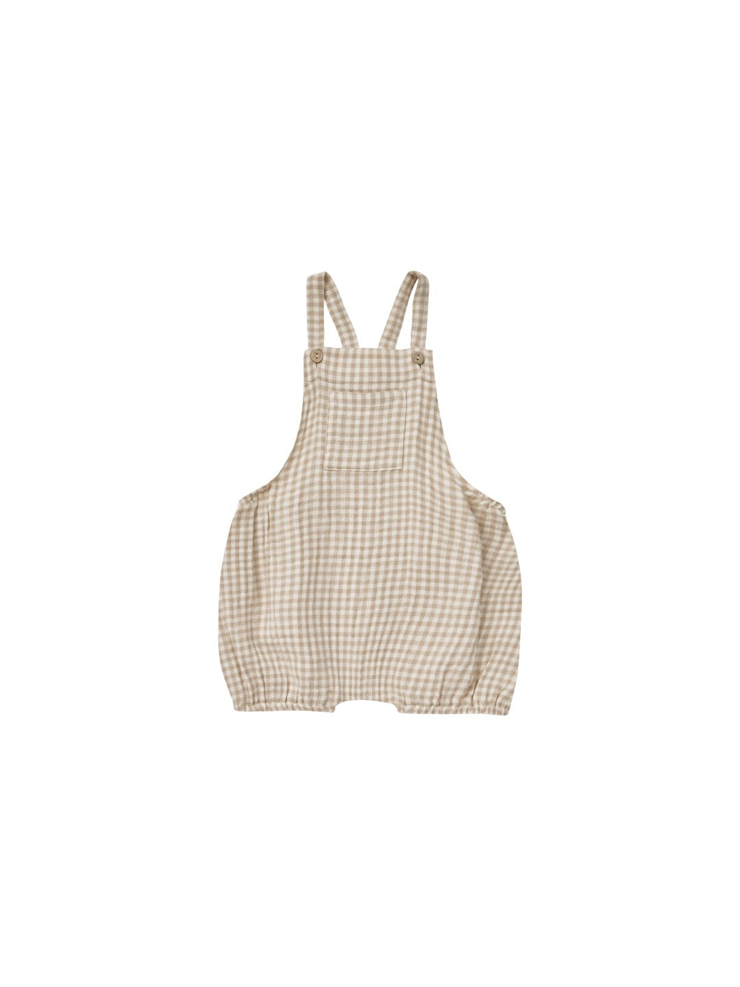 Hayes Romper Oat Gingham