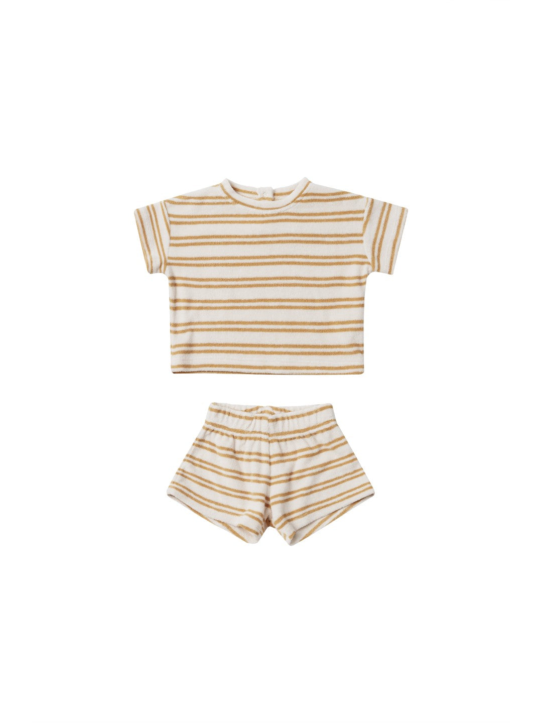 Terry Tee / Shorts Set Honey Stripe