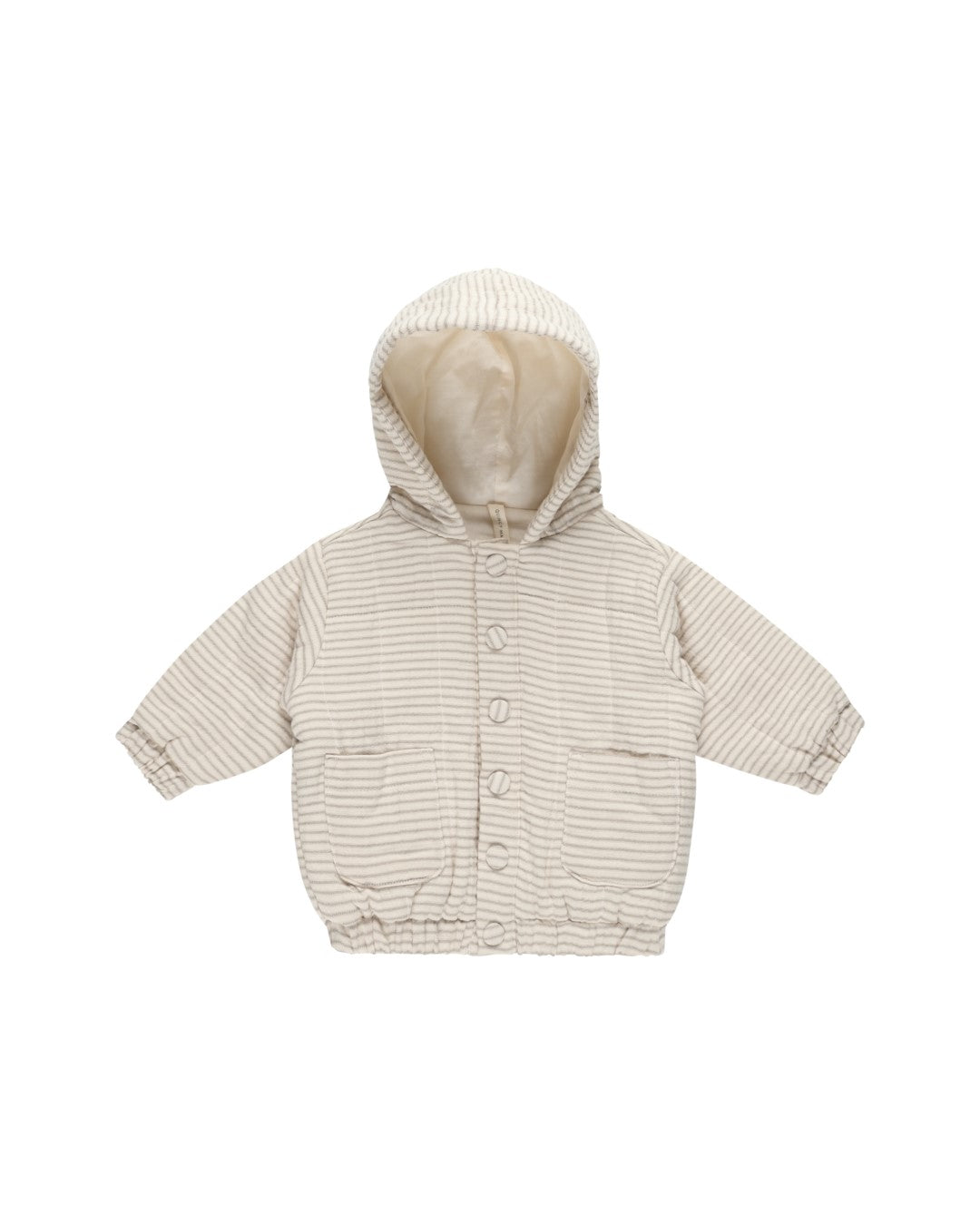 Hooded Woven Jacket Basil Stripe