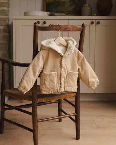 Corduroy Hooded Jacket Latte