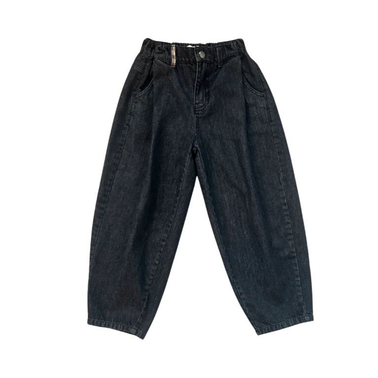 Robin Balloon Denim Pants Vintage Black