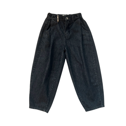 Robin Balloon Denim Pants Vintage Black