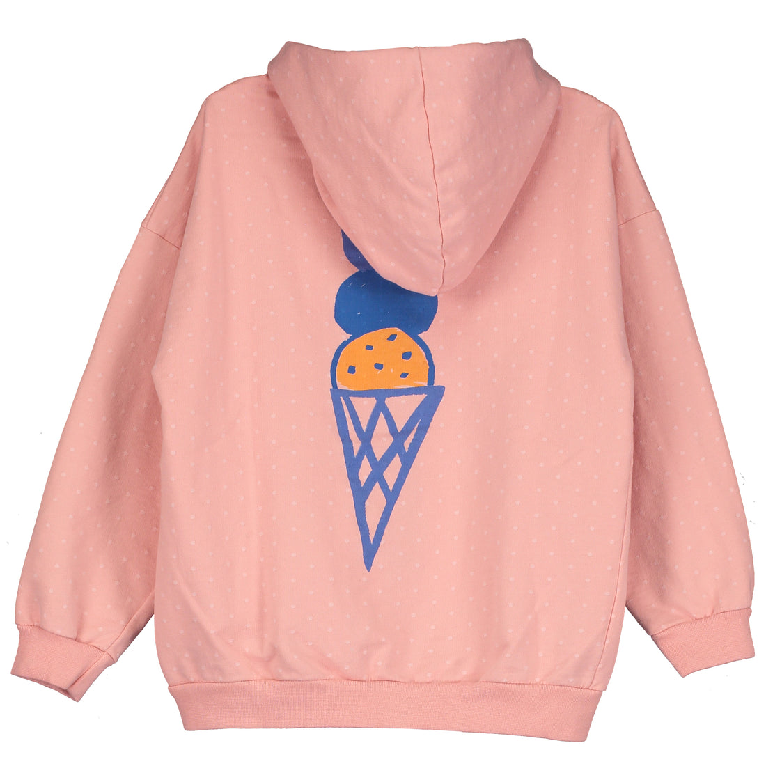 Hooded Sweatshirt Ice Cream Pale Pink