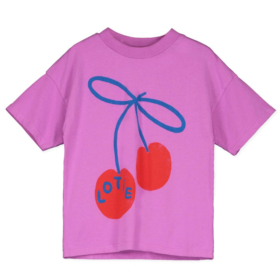 Wide Fit T-shirt Lotie Cherries Magenta