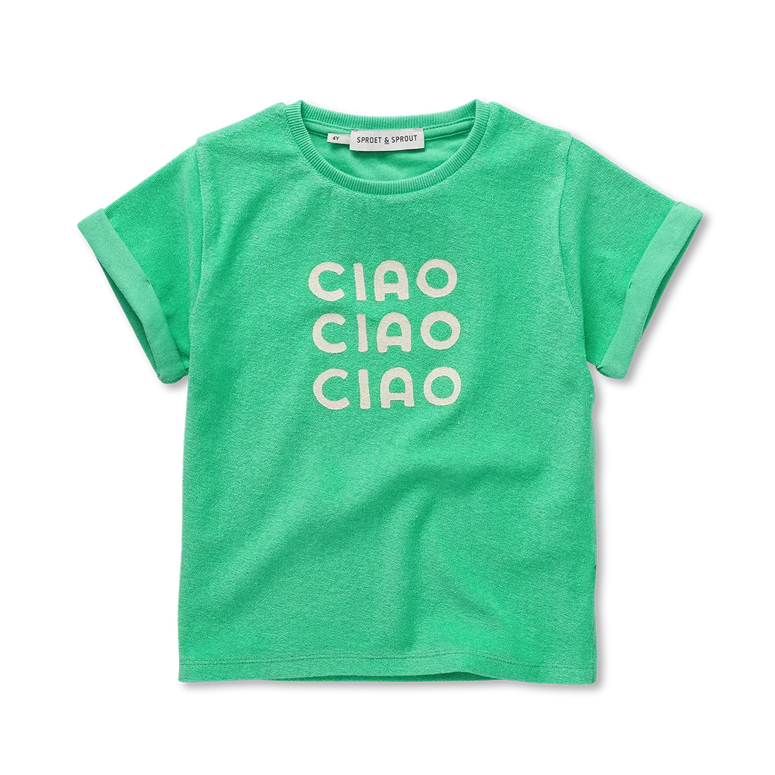 Terry T-shirt Ciao Jade Green - Sproet &amp; Sprout