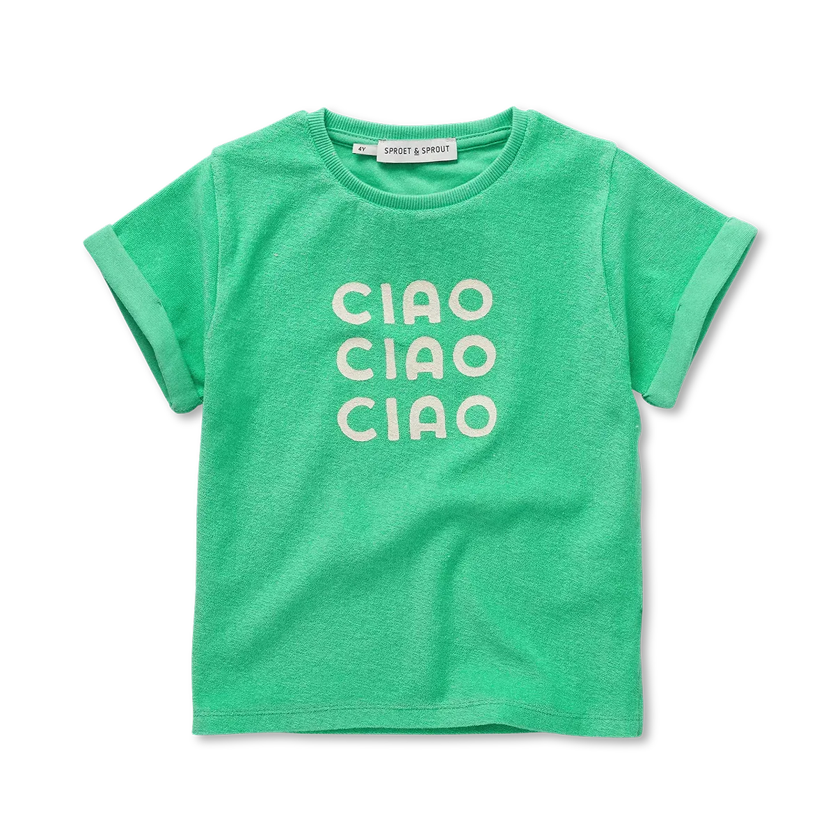 Terry T-shirt Ciao Jade Green - Sproet &amp; Sprout