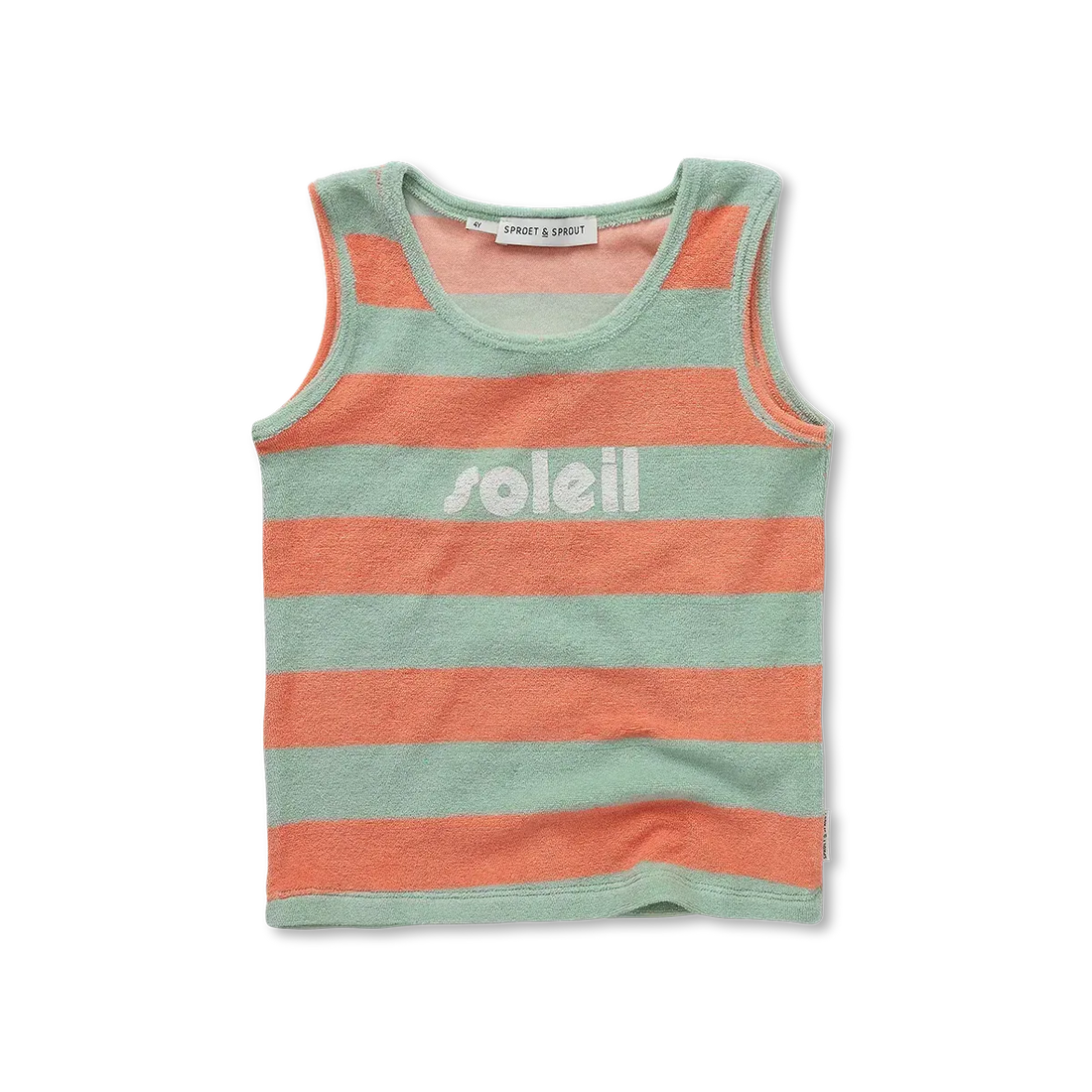 Tanktop Boys Stripes Silt Green - Sproet &amp; Sprout