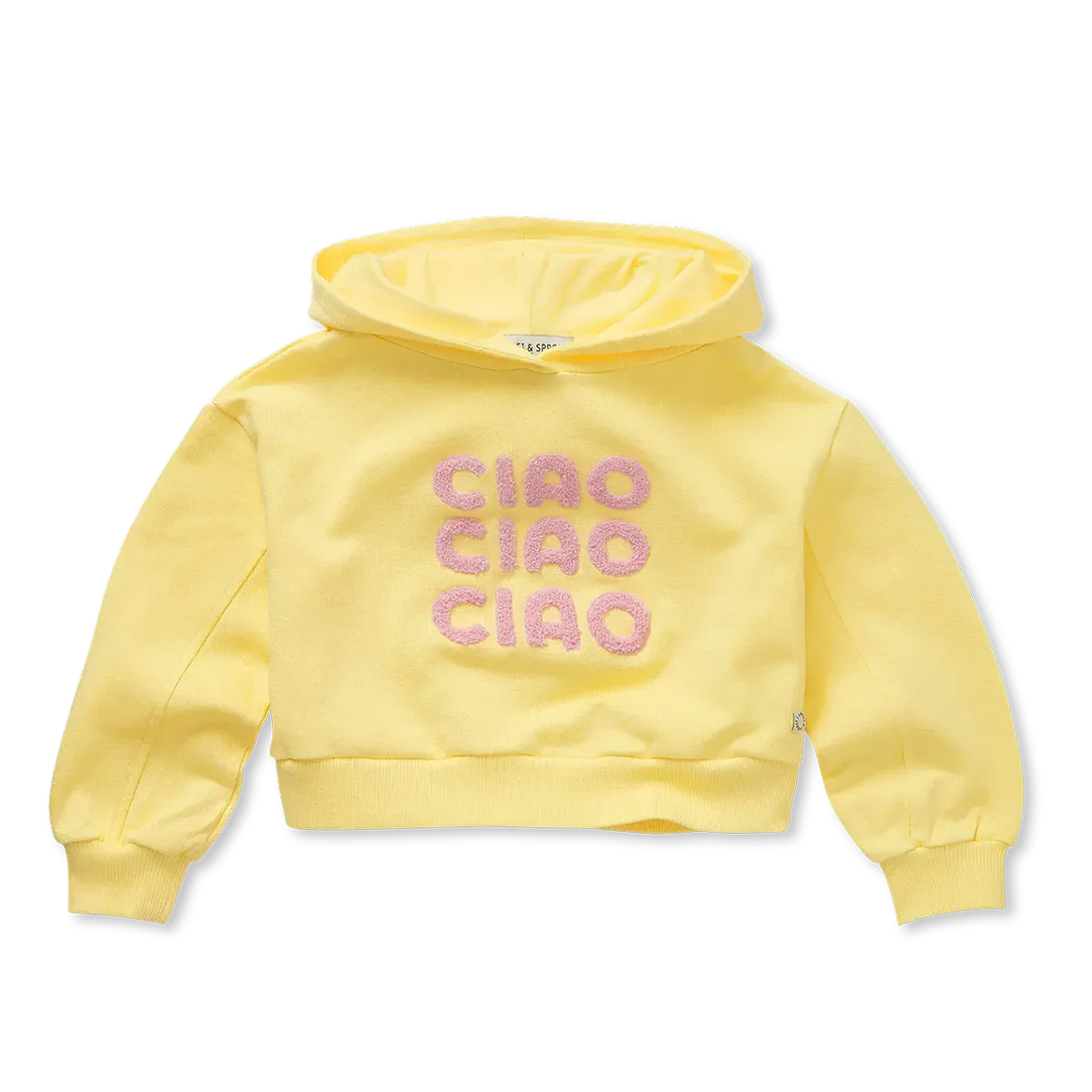 Boxy Hooded Girls Sweatshirt Pastel Yellow - Sproet &amp; Sprout