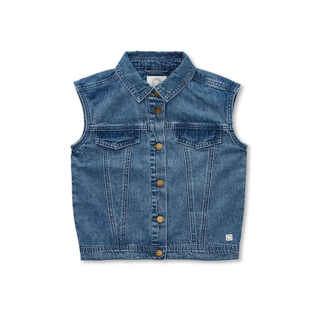Denim Vest Denim Blue - Sproet &amp; Sprout